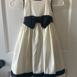 Cream and white full girls dress
